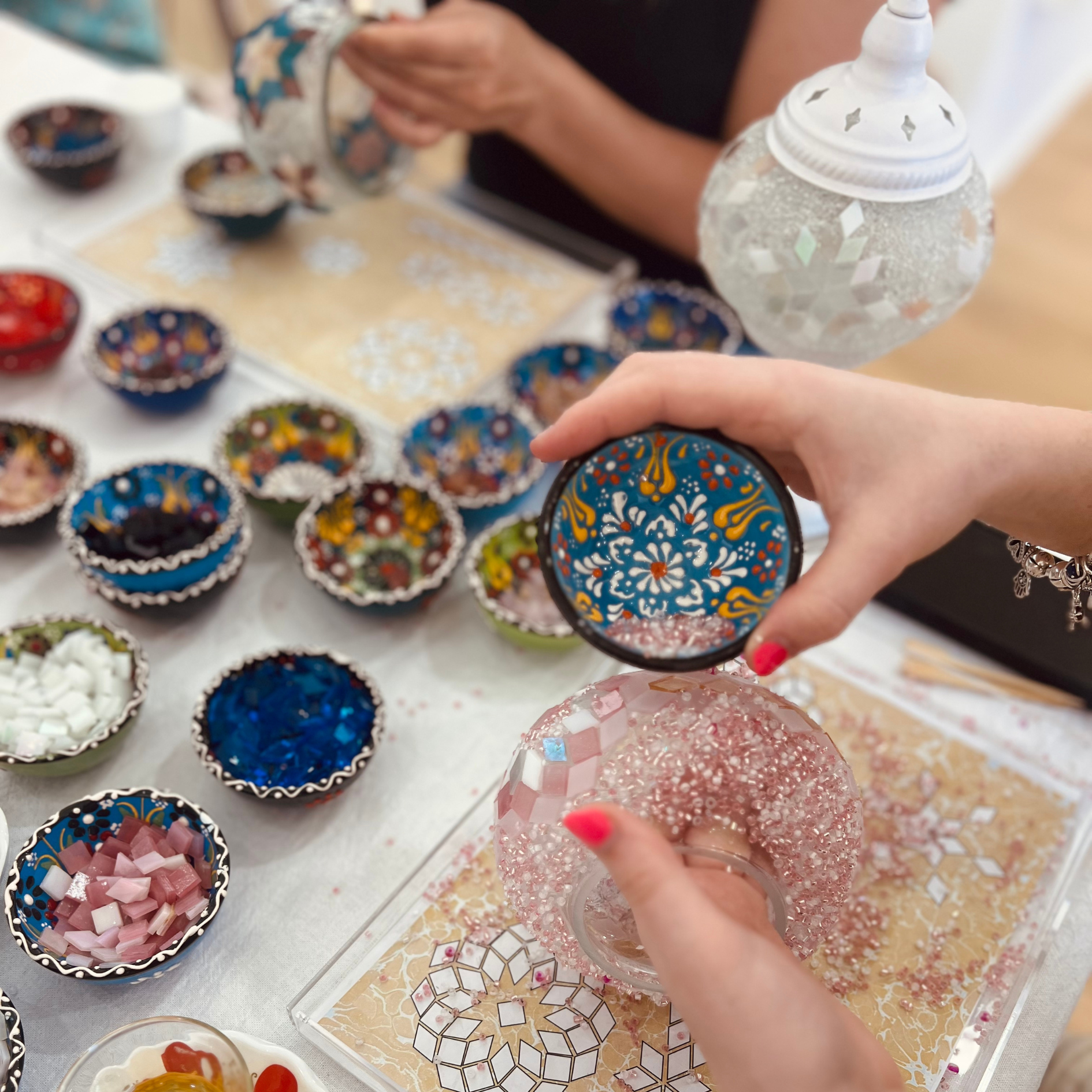 things to do in melbourne. Turkish mosaic lamp class. art masterclass. class bento 