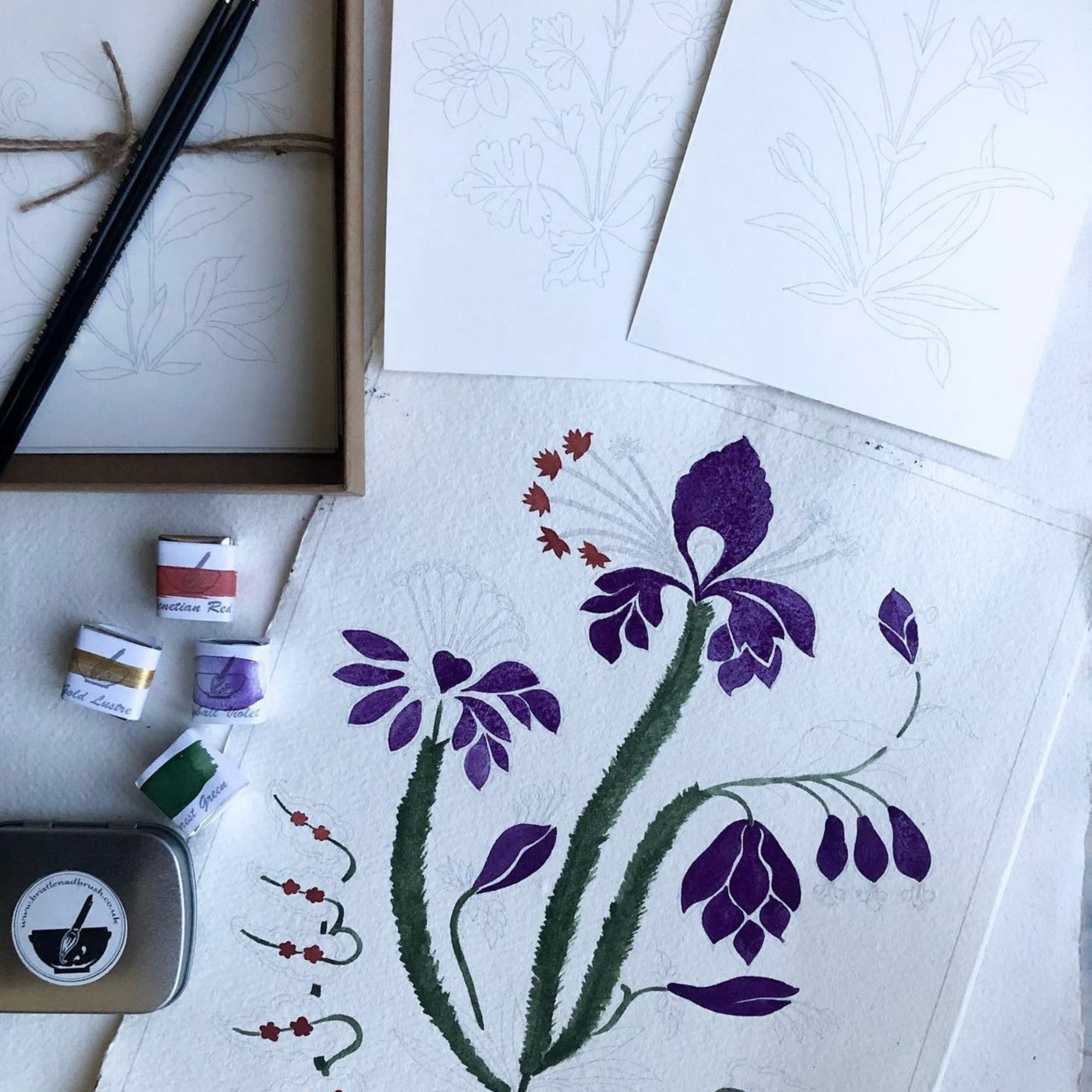 Watercolour Painting: Floral Motifs