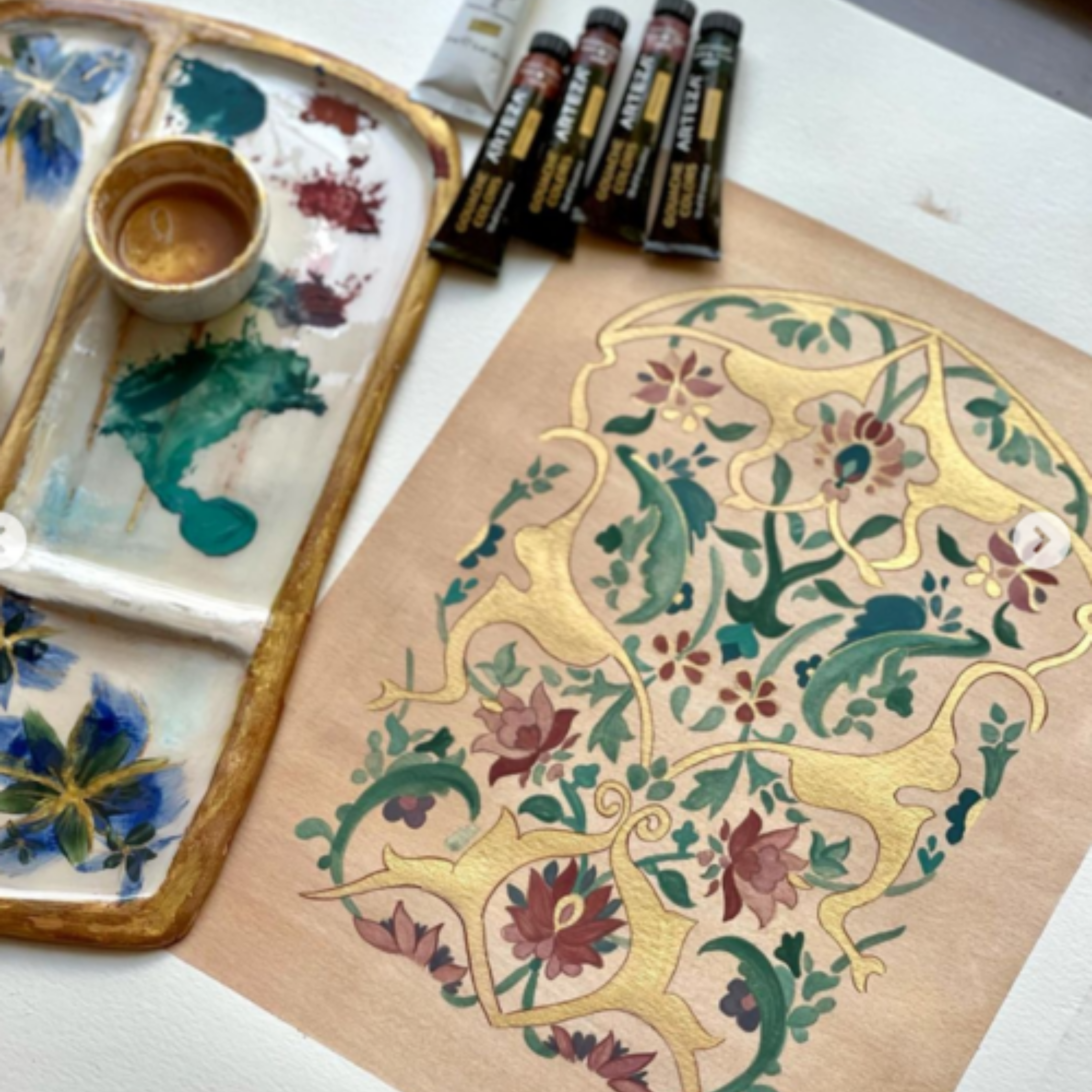 Watercolour Painting: Floral Motifs